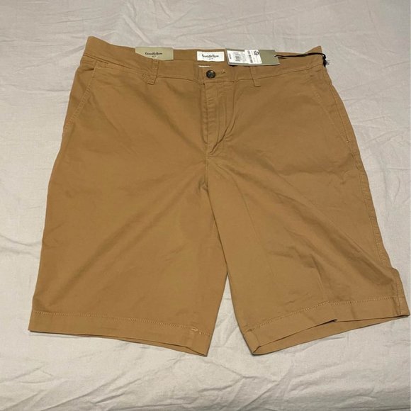 Goodfellow & Co Shorts Mens Flat Front Shortskhakigoodfellow Co